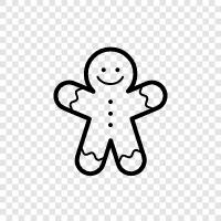 gingerbread house, gingerbread man, gingerbread woman, gingerbread icon svg