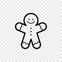 gingerbread house, gingerbread houses, gingerbread man, gingerbread woman icon svg