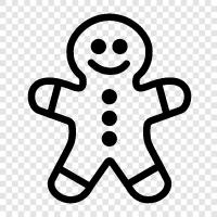 gingerbread houses, gingerbread man, gingerbread woman, gingerbread house icon svg