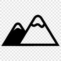 glacier, iceberg, cirque, peak icon svg