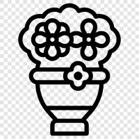 Glass Flower Pot, Pot With Flowers, Flower Pot Stand, Flower Pot icon svg