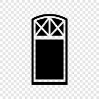 glass, window frame, window coverings, window treatments icon svg