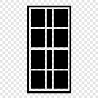 glass, panes, door, screen icon svg