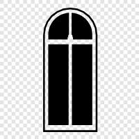 glass, window panes, windows, screened window icon svg