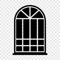 glass, curtain, door, screen icon svg