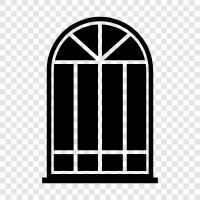 glass, screens, panes, casements icon svg