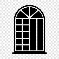 glass, door, screens, panes icon svg