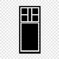 glass, door, opening, window treatment icon svg