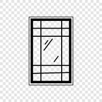 glass, view, front, interior icon svg