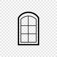 glass, panes, door, screen icon svg