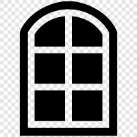 glass, door, screen, panes icon svg