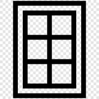 glass, door, curtains, blinds icon svg