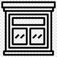 glass, screen, door, window frame icon svg