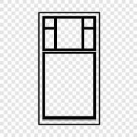 glass, screen, doorway, balcony icon svg