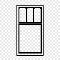 glass, door, panes, screen icon svg