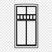 glass, curtains, screens, panes icon svg