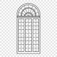 glass, door, screens, panes icon svg