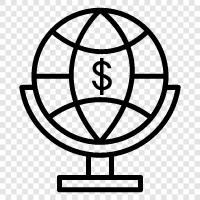 global economy, global markets, global investing, global banking icon svg