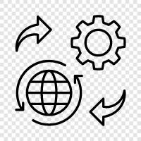 global economy, global warming, world wide web, world wide web 2. icon svg