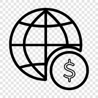 global finance, international investment, international trade, foreign exchange icon svg