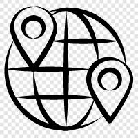 Global Positioning System, GPS, globe, earth icon svg