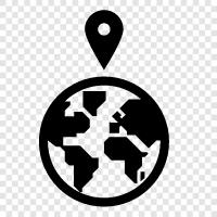 Global Positioning System, GPS, latitude, longitude icon svg