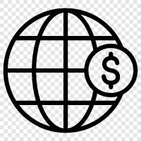 global recession, global markets, global trade, world economy icon svg