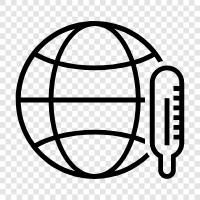 global temperature, global warming, climate change, world temperature icon svg