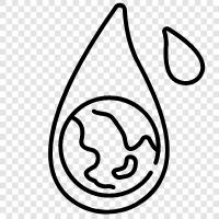 global water resources, freshwater, drought, water shortages icon svg