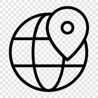 Globe, Breitengrad, Längengrad, Karte symbol