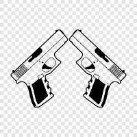 glock 19, glock 18, glock 17, glock 16 icon svg