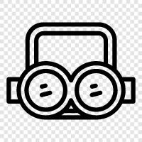 goggle, eyeglasses, safety glasses, safety goggles icon svg