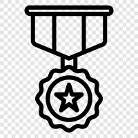 gold, honorable, military, award icon svg