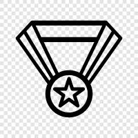 gold, silver, military, award icon svg