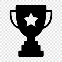 gold trophy, silver trophy, bronze trophy, gift icon svg