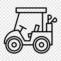 Golfwagen, Golfbuggy, Golfwagenabdeckung, Golf symbol