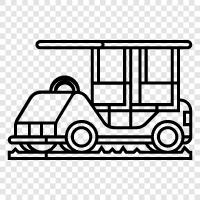 golf cart, golf buggy, golf cart trailer, golf car trailer icon svg