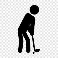 golfers, golf course, golfers clubs, golf balls icon svg