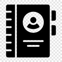 Google contacts book, Microsoft contacts book, address book, phone book icon svg