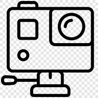 GoPro, camera, action, sports icon svg