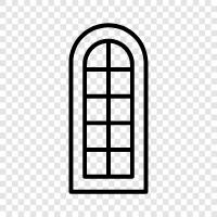 Gothic, Fenster, Glasmalerei, Erker symbol