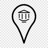 government office, government office location icon svg