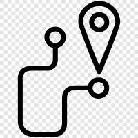 GPS, navigation app, map, directions icon svg