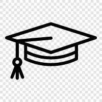 Grad Cap, Grad Hat, Graduation Hat, Graduation icon svg