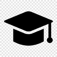 graduation caps, graduation tassels, graduation ribbon, graduation party hats icon svg