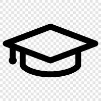 graduation caps, graduation gown, graduation tassel, graduation ribbon icon svg
