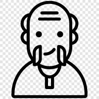 gramps, grandfather, old manhood, old manly icon svg