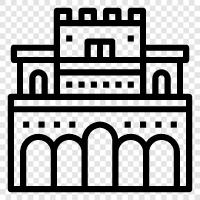 Granada, Spanish, architecture, history icon svg