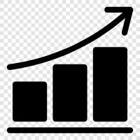 graph, growth, exponential growth, linear growth icon svg