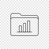 Graph, Ordner, Speicher, Dateien symbol